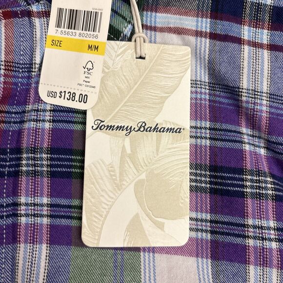 Tommy Bahama Flannel Shirt Montauk Mens Medium New NWT - Picture 8 of 10